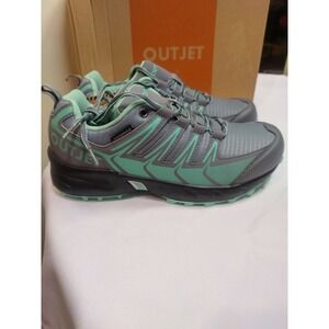Outjet Waterproof Trail Running Shoes Grey Mint Green OJWH-001-L24 Womens 8.5